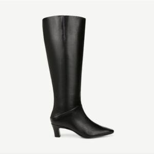 Franco Sarto Andria Knee Hight Boot In Black Leather (WIDE CALF)